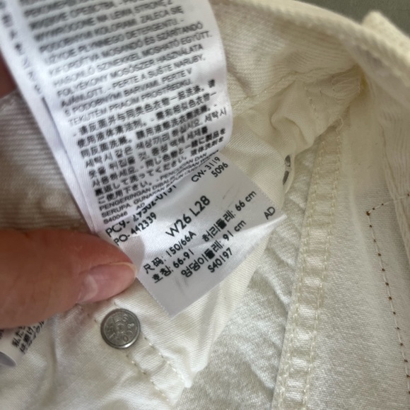 LEVIS 501 CREAM WHITE SKINNY JEANS - Picture 4 of 6